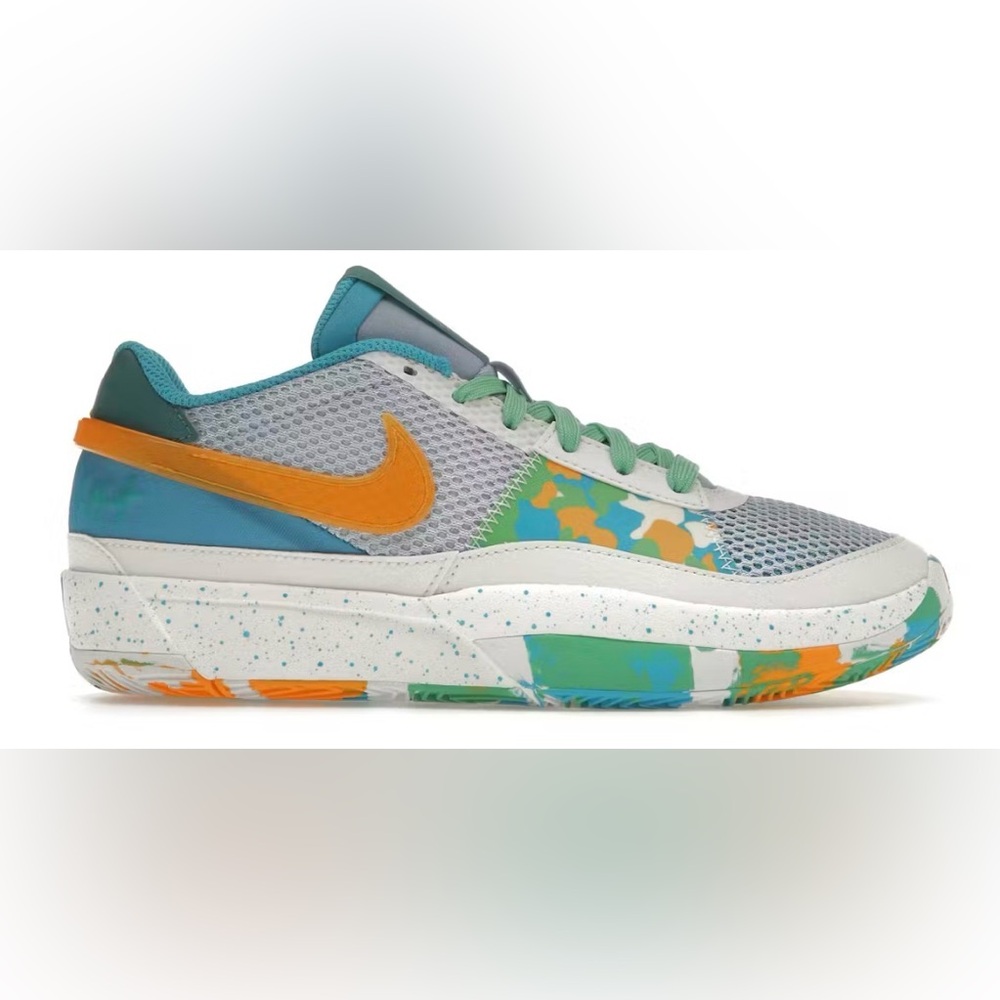 Nike Ja 1 'Water‎ Battle' Blue Orange Sneakers Size 4.5Y DX2294-100 w/Box